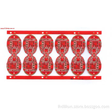 2-Layer Printed Circuit Board with Red Slodermask (NTC-099)